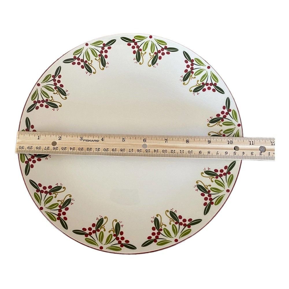 AMERICAN ATELIER BARGELLO DINNER PLATE HTF/RARE Holiday See Description - Picture 4 of 5